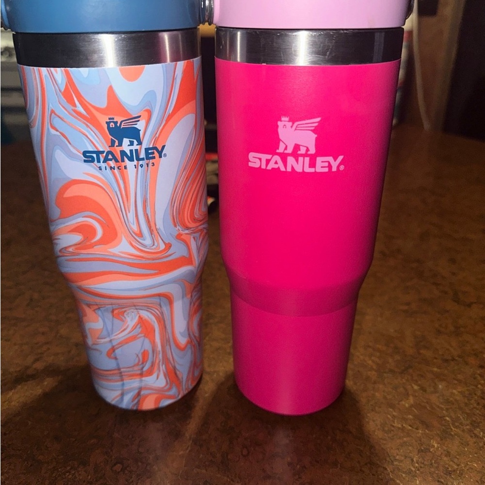 Stanley Pink and Swirl Pattern Tumblers